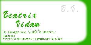 beatrix vidam business card